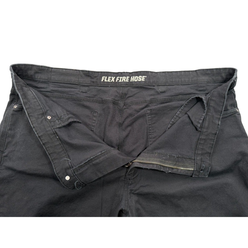Duluth Trading Co Flex Fire Hose Mens 46x30 Relaxed Fit Work Pants Black - Picture 3 of 7